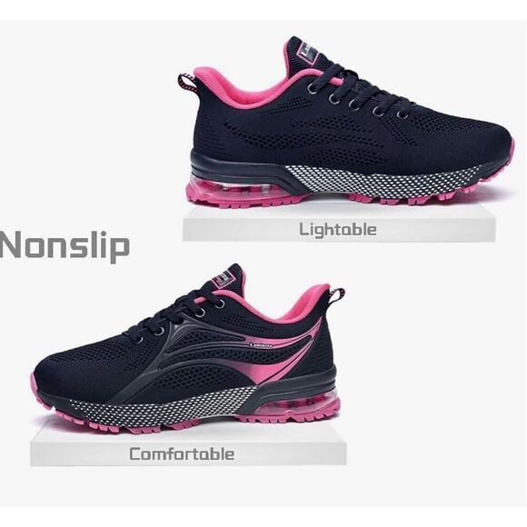 Lamincoa Women Air Running Shoes Athletic Sneakers Non Slip Blue Pink Size 7.5-8 - Picture 15 of 16